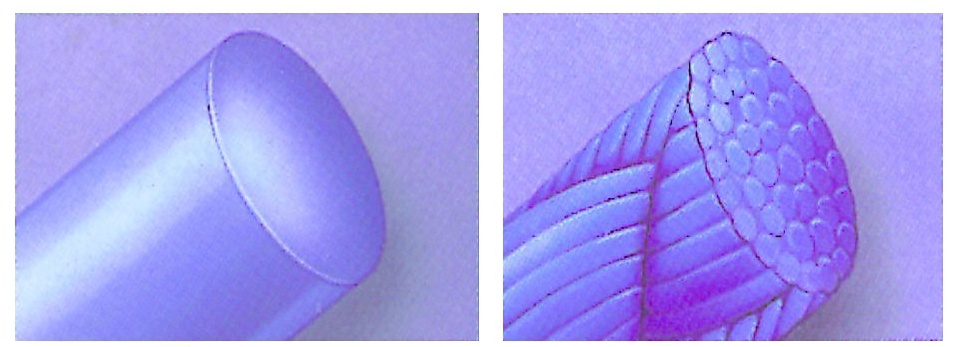 Unterschied zwischen Mono filament garn und Multi filament garn